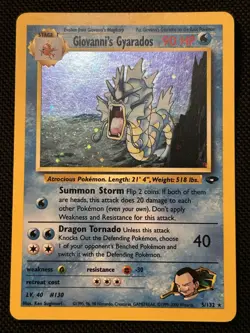 Giovanni's Gyarados - 5/132 - Pokemon Gym Challenge Unlimited Holo Rare Card LP - Image 1