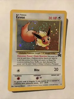 Pokemon Eevee Wizards Black Star Promo 11 Holo Card - Image 1