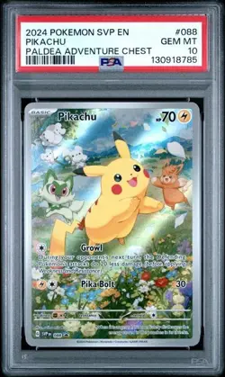 PSA 10 Pikachu 088 Pokemon Paldea Adventure Chest Black Star Promo 2024 GEM MINT - Image 1