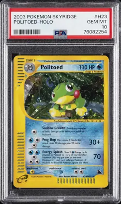 2003 POKEMON SKYRIDGE #H23 POLITOED-HOLO PSA 10 - Image 1