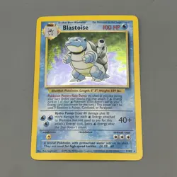 Pokemon TCG Base Set Blastoise Holo 2/102 LP/NM 1995 96 99 1999 WOTC - Image 1