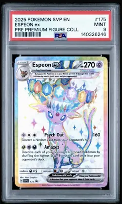 2025 Pokemon ESPEON ex #175 SVP PROMO Premium Collection Figure PSA 9 MINT - Image 1
