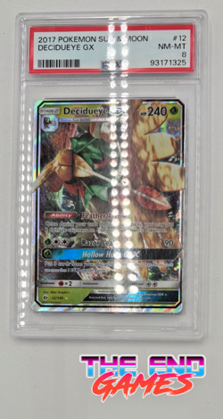 2017 Pokemon Sun & Moon Base Set Decidueye GX #12 PSA 8 HOT SALE! - Image 1