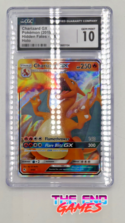 CGC Mint 10 Charizard GX Pokemon 9/68 Hidden Fates HOT SALE! - Image 1