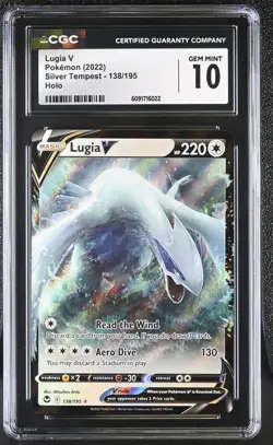 Lugia V #138 Pokemon TCG SWSH Silver Tempest English 2022 - CGC 10 GEM MINT - Image 1