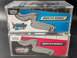 2x Pokemon Black Bolt White Flare Sealed Booster Bundle Display Case W/Acrylic - Image 4