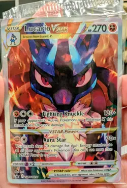 Pokemon TCG Lucario VSTAR SWSH291 Black Star Promo Full Art SEALED - Image 1