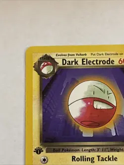 Dark Electrode 34/82 1st Edition Team Rocket 2000 Pokemon WOTC Vintage LP+ - Image 2