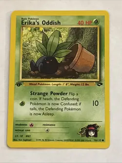 Erika's Oddish 70/132 Gym Challenge Regular Pokemon TCG Vintage 1st Edition - Image 1