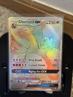 Charizard GX 150/147 LP Rainbow Secret Rare S&M Burning Shadows Pokemon TCG - Image 1
