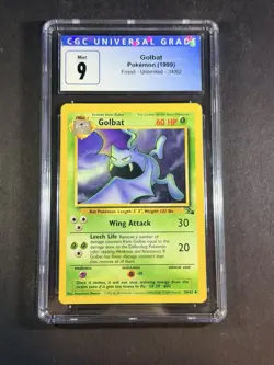 Golbat Fossil Unlimited Pokemon 1999 CGC Graded MINT 9 - Image 1