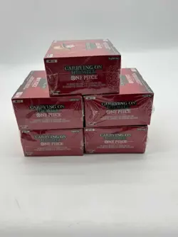 Lot of (5) One Piece OP-13 Carrying His Will Booster Boxes Sealed - Image 1