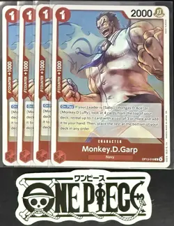 4x One Piece OP13-016 R Monkey.D.Garp - ENG - Foil - Playset - TCG - NM/M - Image 1