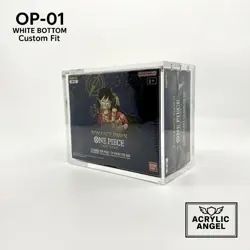 One Piece OP-01 White Bottom Booster Box Acrylic Case With Magnetic Lid - Image 1