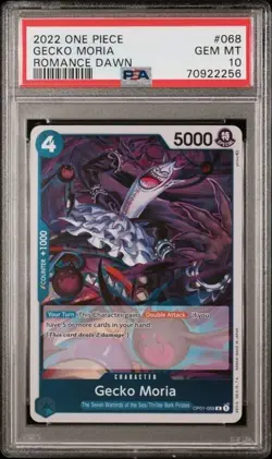 2022 One Piece Romance Dawn OP01-068 Gecko Moria - Pre-Errata - PSA 10 POP 10 - Image 1