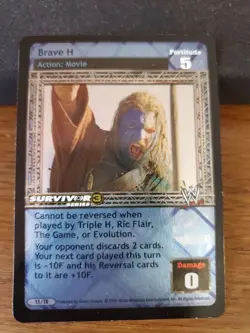 WWE WWF Raw Deal CCG - Brave H - Prize Card - Image 1
