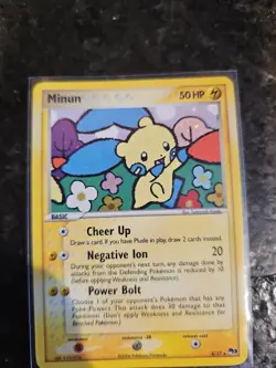 Minun 4/17 Holo Pokemon Card Pop Series 3, 2006 Moderately Played - Image 1