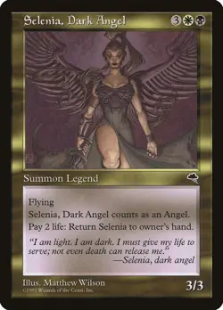 Selenia, Dark Angel Tempest HEAVILY PLD White Black Rare MAGIC MTG CARD ABUGames - Image 1
