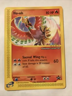 Pokemon Card Ho-oh Wizards of the Coast Series #52 Black Star Promo - Image 1