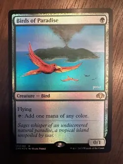 Birds of Paradise : MTG *FOIL* Dominaria Remastered #151 / NM - Image 1