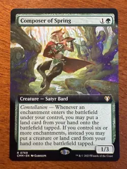 Composer Of Spring Extended Art MTG Commander Masters NM-M 769 - Image 1