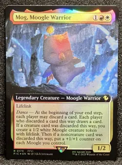 Magic The Gathering Final Fantasy Mog Moogle Warrior Extended Art Foil 0179 - Image 1