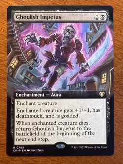 Ghoulish Impetus Extended Art MTG Commander Masters NM-M 763 - Image 1