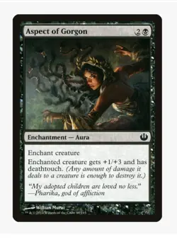 Aspect of Gorgon | MTG JOU | EDH Black Aura Deathtouch | Common | LP - Image 1