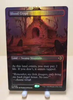 MTG Lorwyn Eclipsed Blood Crypt (Foil/Borderless) Land - Swamp Mountain - R 0349 - Image 1