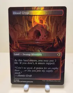 MTG Lorwyn Eclipsed Blood Crypt (Foil/Borderless) Land - Swamp Mountain - R 0349 - Image 2