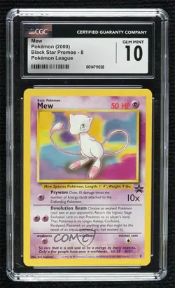 Mew (Pokemon League) WOTC Black Star Promo CGC 10 Gem Mint 1999 - Image 1