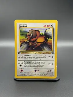 (1st Edition) Tauros 47/64 Jungle Vintage Pokemon Cards WoTc (DMG) - Image 1