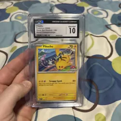 Pikachu 190 Black Star Promo Pokemon World Championships CGC 10 Gem Mint - Image 1