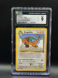 Dragonite Pokemon (1999) Black Star Promo - 5 Mewtwo Strikes Back CGC MINT 9 - Image 1
