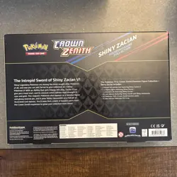 SEALED Pokemon Crown Zenith Shiny Zacian Premium Figure Collection Box - Image 2