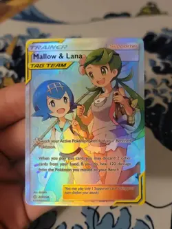 Mallow and Lana Tag Team 231/236 Pokemon TCG Cosmic Eclipse Full Art Holo LP - Image 1