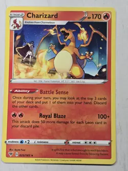 Pokemon TCG Charizard 025/185 Swsh04: Vivid Voltage Regular - Image 1