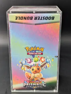 Pokemon TCG S&V Prismatic Evolutions Booster Bundle Display Case w/Acrylic Case - Image 1