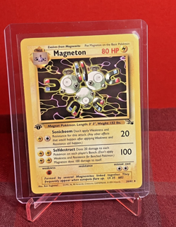 Magneton 26/62 Fossil 1st Edition Pokemon 1999 MP - Image 4