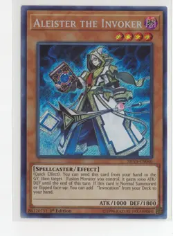 YuGiOh Aleister The Invoker Secret Rare 1st Edition SHVA-EN040 Nm - Image 1