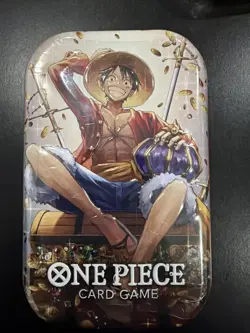 In Hand Monkey.D.Luffy Tin Pack Vol.2 New Sealed English One Piece TCG - Image 1