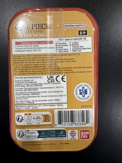 In Hand Monkey.D.Luffy Tin Pack Vol.2 New Sealed English One Piece TCG - Image 2