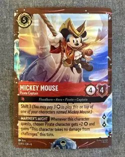 NEW! Disney Cruise Line Lorcana TCG Mickey Mouse Pirate Captain Promo SEALED! - Image 3