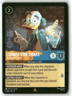 Ludwig Von Drake #7/204 Reign of Jafar Rare | Disney Lorcana - Image 1