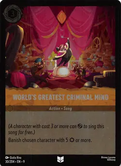 World's Greatest Criminal Mind Foil 30/204 Fabled Disney Lorcana - Image 1