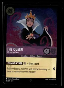 Disney Lorcana The First Chapter The Queen Wicked and Vain Foil 56/204 - Image 1