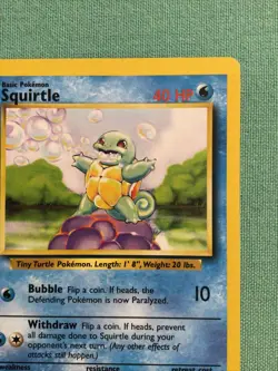 1999 Pokemon Card Squirtle Base Set Shadow 62/102 - Image 2