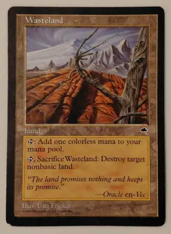 Magic the Gathering Wasteland Tempest 1997 Regular Card Lightly Played - Image 1
