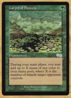 Carpet of Flowers (Urza's Saga, Uncommon, English, 1998) MTG LP - Image 1