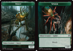 SPIDER TOKEN x4 mtg NM Innistrad Remastered Double-Sided - Image 1